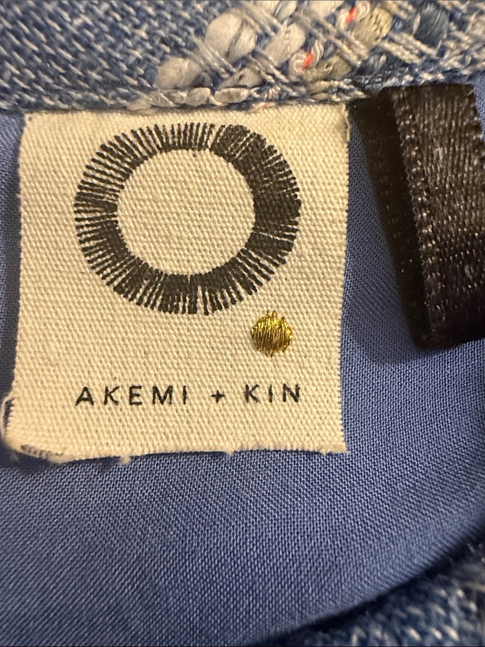 Anthropologie Akemi + Kin Sleeveless Shift Dress Blue Stripe Size 2 - Picture 7 of 8
